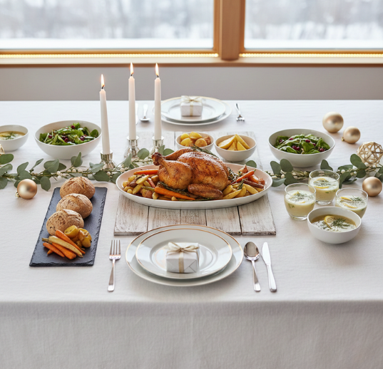 φαγητα σε γιορτινο τραπεζι