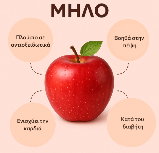 infographic με μηλο
