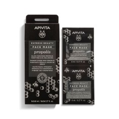 Apivita Express Beauty Μαύρη Μάσκα Προσώπου Για Καθαρισμό & Ρύθμιση Της Λιπαρότητας 2x8ml