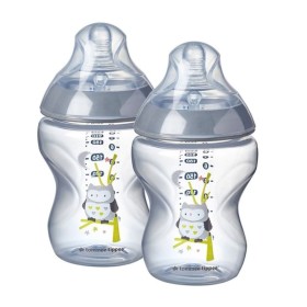 Tommee Tippee Boys Bottles Μπιμπερό Μικρής Ροής με Σχέδιο για Αγόρι 0m+, 2x260ml