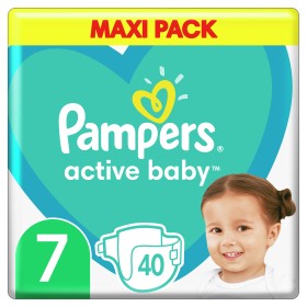 Pampers Active Baby Πάνες με Αυτοκόλλητο Μέγεθος 7 (15+ kg), 40 Τεμάχια