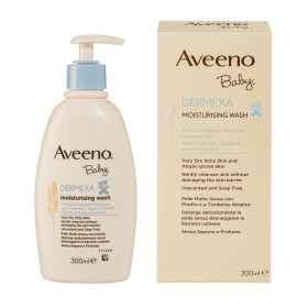 Aveeno® Baby Dermexa Moisturising Wash Ενυδατικό Υγρό Καθαρισμού Σώματος για Βρέφη και Ενήλικες με Ξηρή, Ευαίσθητη, Ατοπική Επιδερμίδα 300ml