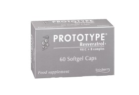 Boderm Prototype Resveratrol + Vit C + B Complex Για το Δέρμα, 60 Μαλακές Κάψουλες