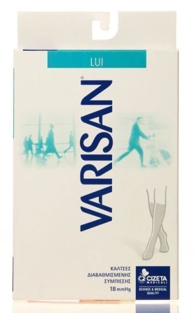 Varisan Lui Κάλτσες Διαβαθμισμένης Συμπίεσης 18 mmHg 129 Chiaro No ...