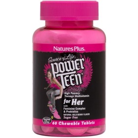Natures Plus Power Teen for Her Πολυβιταμίνη για Κορίτσια, 60 Mασώμ...