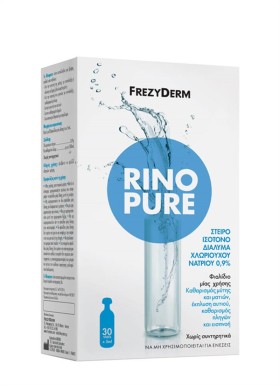 Frezyderm Rinopure Στείρο Ισοτονικό Διάλυμα Χλωριούχου Νατρίου 0.9% 30 x 5ml