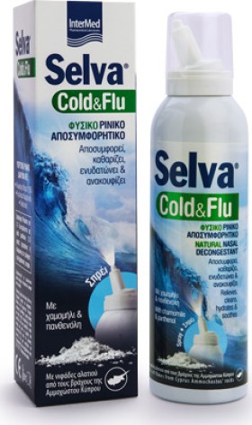 Intermed Selva Cold & Flu Natural Nasal Υπέρτονο Ρινικό Αποσυμφορητικό Spray, 150ml