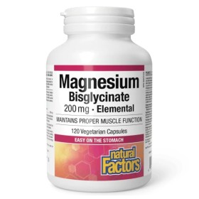 Natural Factors Magnesium Bisglycinate 200mg Συμπλήρωμα διατροφής μ...