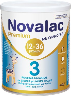 Novalac Premium 3 Γάλα Σκόνη Για Παιδιά Άνω Του Ένός Έτους Mε Συμβιωτικά, 400gr