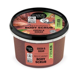 Natura Siberica Organic Shop Cocoa & Sugar Scrub Σώματος Με Βέλγικη Σοκολάτα 250ml