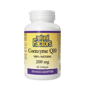 Natural Factors Coenzyme Q10 200mg Συμπλήρωμα Διατροφής με Συνένζυμ...
