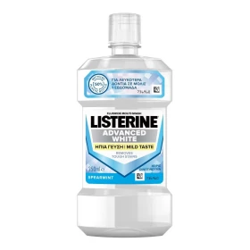 Listerine Advanced White Mild Taste Στοματικό Διάλυμα για Λεύκανση 250ml