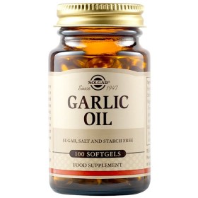 Solgar Garlic Oil Συμπλήρωμα Διατροφής με Έλαιο Σκόρδου, 100 Μαλακές Κάψουλες