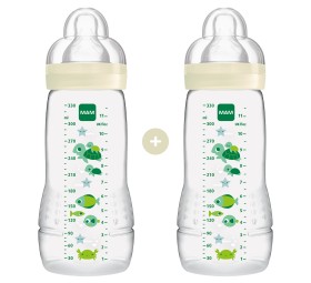 Mam Baby Bottle Μπιμπερό με θηλή Σιλικόνης 4m+, 2 x 330ml