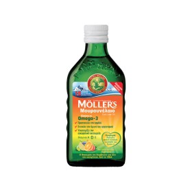 Mollers Cod Liver Oil Tutti Frutti Μουρουνέλαιο σε Υγρή Μορφή με Γεύση Φρούτων, 250ml