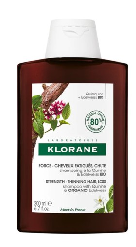 Klorane Quinine Σαμπουάν Κατά Της Τριχόπτωσης Με Κινίνη & Εντελβάις Για Τόνωση & Ενδυνάμωση Των Μαλλιών, 200ml