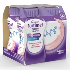 Fortimel Protein 2 kcal Υπερπρωτεϊνικό Ρόφημα Με Γεύση Φράουλα, 4x2...