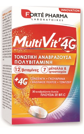Forte Pharma Multivit 4G Πολυβιταμίνη, 30 Αναβράζοντα Δισκία