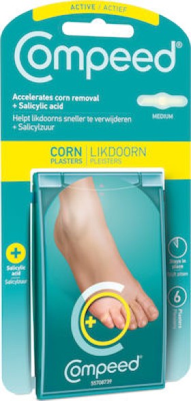 Compeed Callifughi Cerotti Επιθέματα Για Κάλους Μεσαία Με Σαλικυλικό Οξύ 6 Τεμάχια