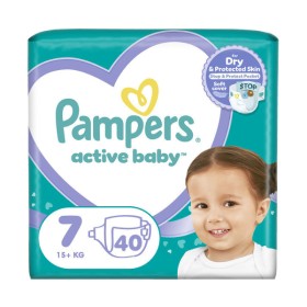 Pampers Active Baby Νο7 (15+ kg) Βρεφικές Πάνες, 40τμχ
