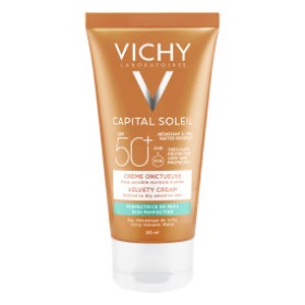 Vichy Capital Soleil Velvety Cream SPF50+ Αντηλιακή Κρέμα Προσώπου Με Βελούδινη Υφή, 50ml