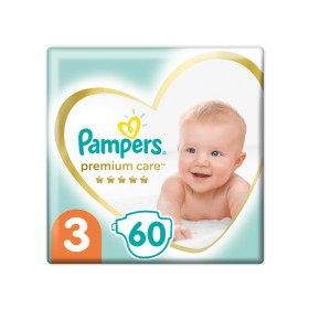 Pampers Premium Care Πάνες με Αυτοκόλλητο Μέγεθος 3 (6-10kg), 60 Τεμάχια