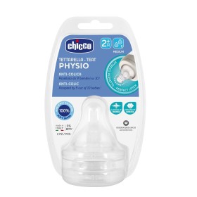 CHICCO Physio Anti-Colic Θηλή Σιλικόνης 2 Οπών 2m+, 2 τεμάχια