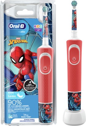 Oral-B Ηλεκτρική Οδοντόβουρτσα Vitality 100 Spiderman για 3+ χρονών, 1 Τεμάχιο