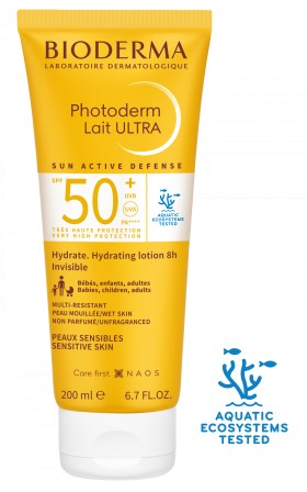 Bioderma Photoderm Lait Ultra Αδιάβροχη Αντηλιακή Κρέμα Προσώπου και Σώματος SPF50+, 200ml