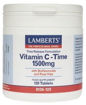 Lamberts Vitamin C Time Release 1500mg, 120 Ταμπλέτες