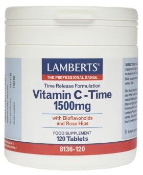 Lamberts Vitamin C Time Release 1500mg, 120 Ταμπλέτες