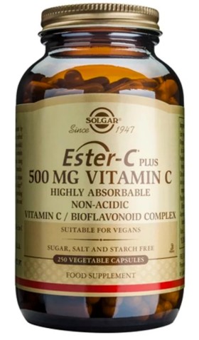 Solgar Ester C Plus Vitamin C 500mg Συμπλήρωμα Διατροφής με Βιταμίνη C σε Εστερική Μορφή, 250 Φυτικές Κάψουλες