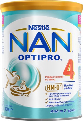 Nestle Nan Optipro 4 Γάλα σε Σκόνη από το Δεύτερο Χρόνο, 400gr
