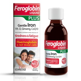 Vitabiotics Feroglobin Liquid Plus με Γεύση Μέλι-Πορτοκάλι, 200ml