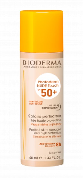Bioderma Photoderm Nude Clair SPF50+ Αντηλιακό Προσώπου Με Χρώμα Ανοιχτή Απόχρωση 40ml