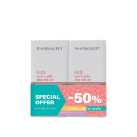 Pharmasept Promo (-50% στο 2ο προϊόν) Kids Extra Mild Deo Roll-on Αποσμητικό για Παιδιά και Εφήβους, 2x50ml