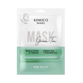 Kimoco Beauty Green Tea Sheet Mask Μάσκα Προσώπου με Εκχύλισμα Πράσ...