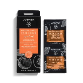 Apivita Express Beauty Apricot Απολέπιση Προσώπου με Βερύκοκο, 2x8ml