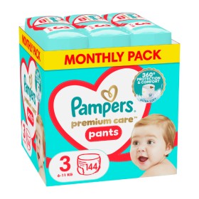 Pampers Premium Care Pants Πάνα Βρακάκι Μέγεθος 3 (6kg-11kg), 144τμχ