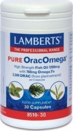 Lamberts Pure OracOmega Υψηλής Ισχύος ιχθυέλαιο 30 ΚάψουλεςΙ