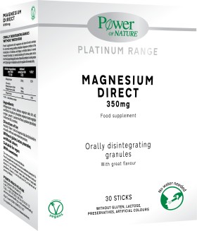 Power Of Nature Platinum Range Magnesium Direct 350mg, 30 Φακελίσκοι