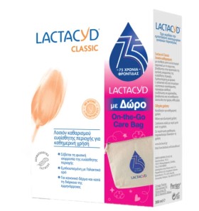 Lactacyd Λοσιόν Καθαρισμού Ευαίσθητης Περιοχής, 300ml + Δώρο Τσαντά...