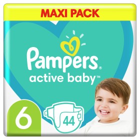 Pampers Active Baby Πάνες με Αυτοκόλλητο Μέγεθος 6 (13-18kg), 44 Τεμάχια