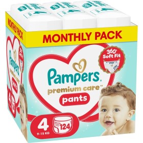 Pampers Premium Care Pants Monthly Pack No.4 (9kg-15kg) Βρεφικές Πά...