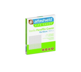 Alfashield Paraffin Αποστειρωμένες Γάζες 10x10cm, 10 Τεμάχια