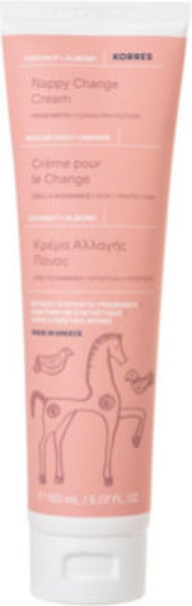 Korres Nappy Change Cream Κρέμα Αλλαγής Πάνας με Καρύδα & Αμύγδαλο, 150ml