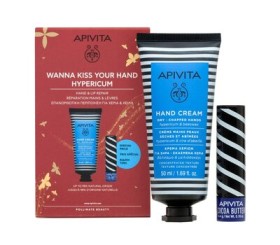 Apivita Wanna Kiss Your Hand Promo Hypericum Cream 50ml & Lip Care Cocoa SPF20