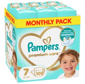 Pampers Premium Care Monthly Pack Νο.7 (15kg+) Πάνες, 108τμχ