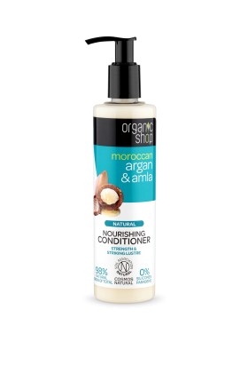 Natura Siberica Organic Shop Moroccan Argan & Amla Ινδικό Φραγκοστάφυλο Conditioner Θρέψης, Δύναμης & Λάμψης, 280ml