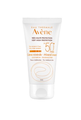 Avene Αντηλιακή Κρέμα Minérale SPF 50+ Πολύ Υψηλή Προστασία με 100% Φυσικά Φίλτρα, 50ml